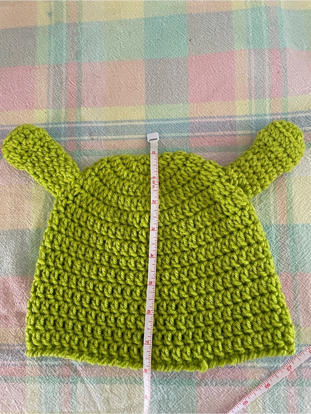 CROCHET HANDMADE SHREK HAT, Ogre, Costume, beanie